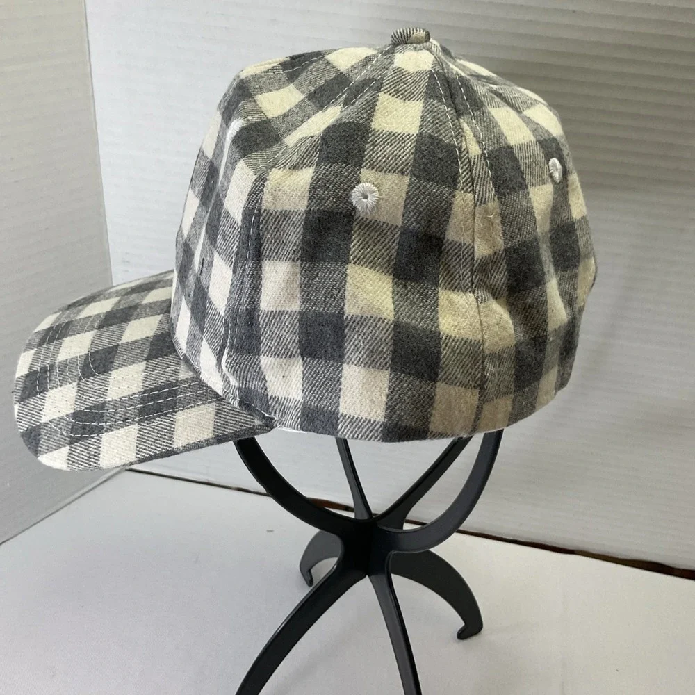 Cocus Pocus Buffalo Check Gray Plaid Adult‎ Strap Back Cap Hat